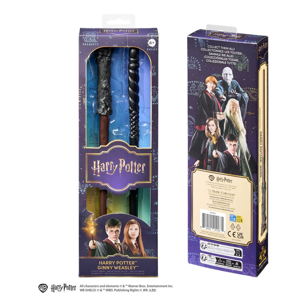 Harry Potter Paquete doble de varitas de juego de rol Harry Potter & Ginny Weasley 30 cm