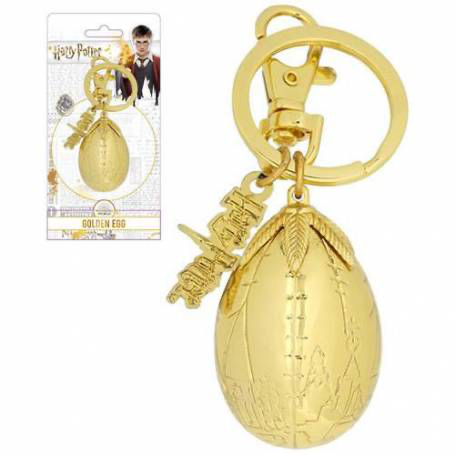 Llavero de peltre con forma de huevo dorado de Harry Potter