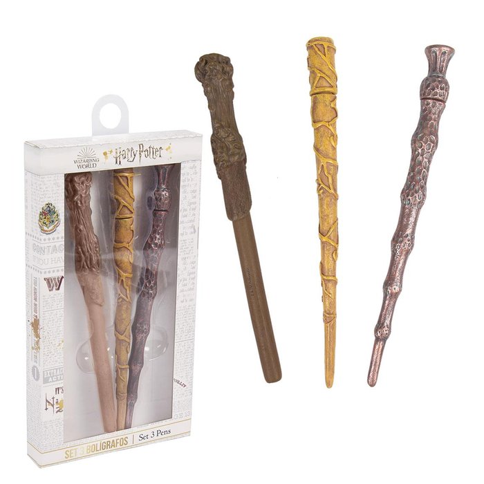 Set 3 Bolígrafos Varita Harry Potter