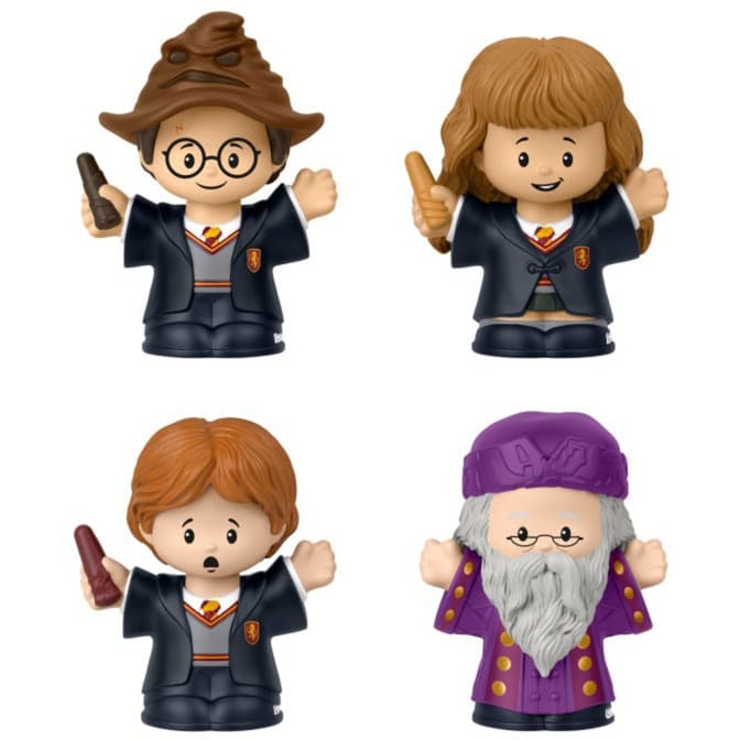 Harry Potter Pack de 4 Minifiguras Fisher-Price Little People Collector Piedra Filosofal 6 cm