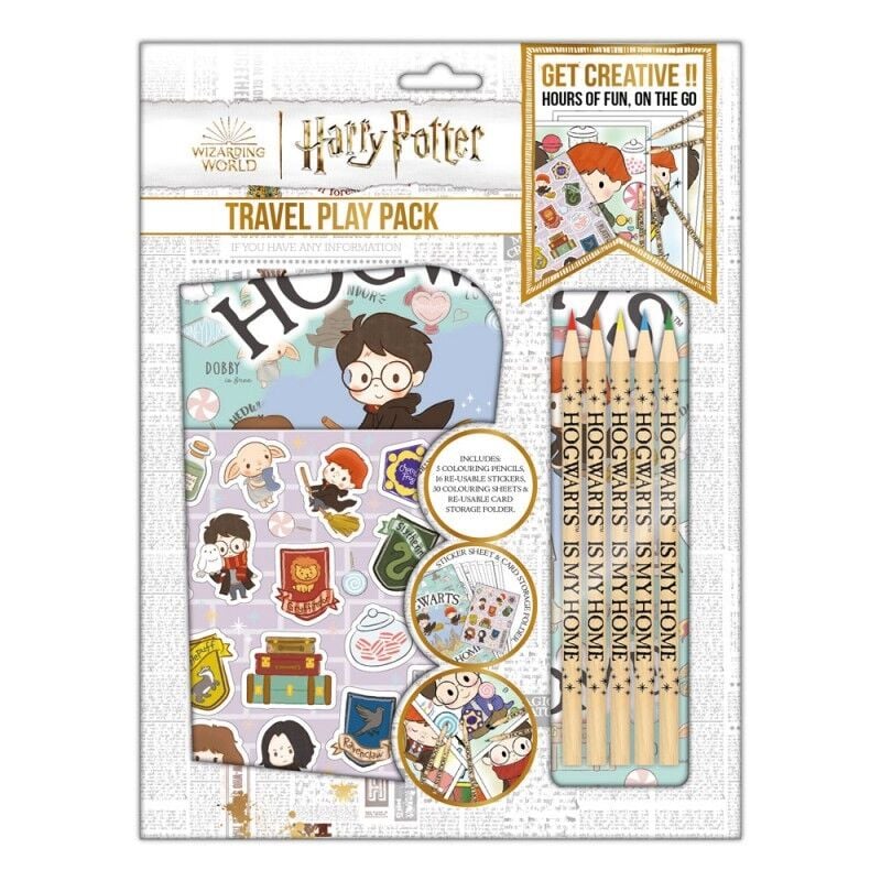 Paquete de Juego para Viaje Harry Potter Pegatinas. hojas y lápices