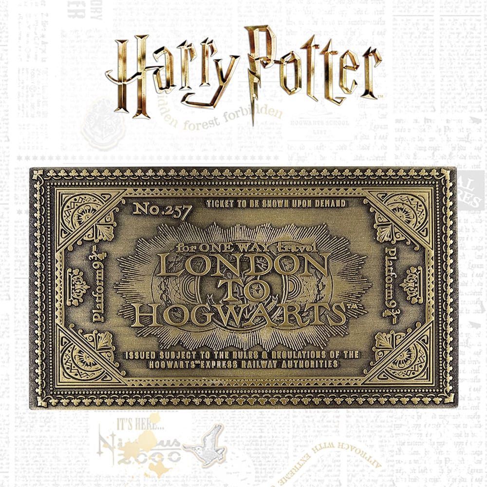 Réplica del billete de tren de Hogwarts de Harry Potter edición limitada