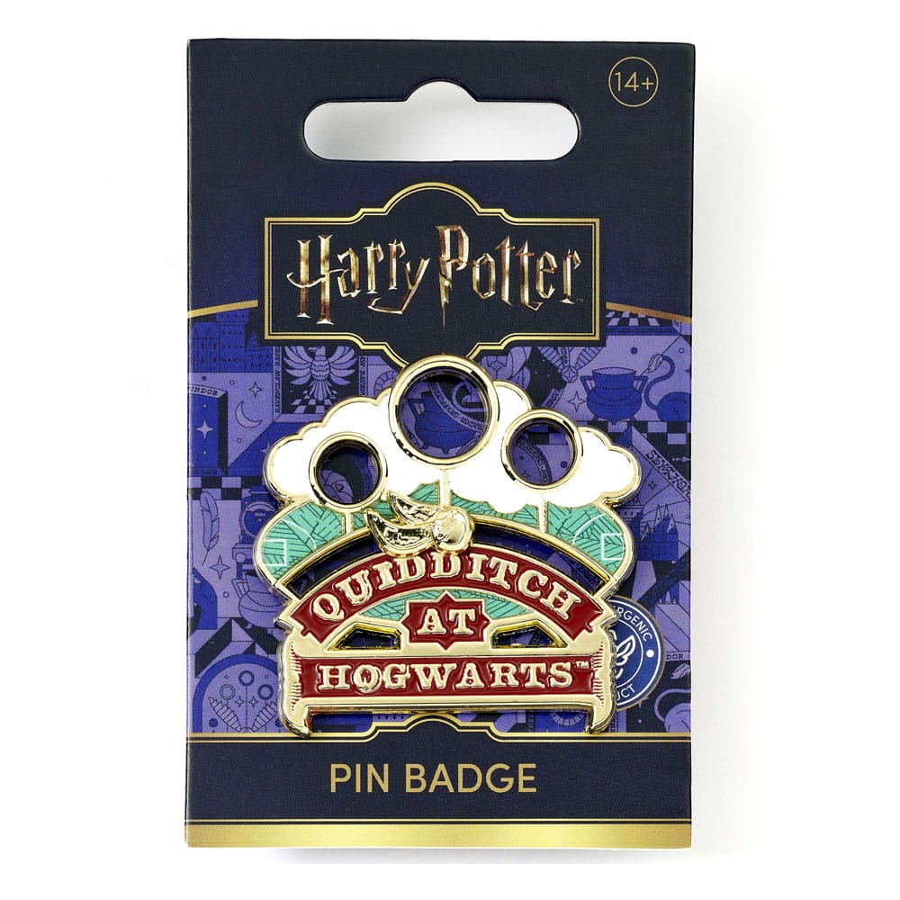 Harry Potter Insignia con alfiler Quidditch (Dorado)