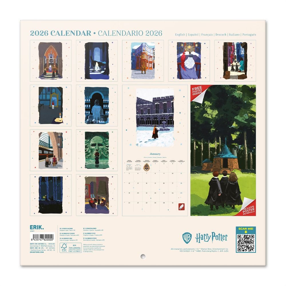 Calendario 2026 30X30 Harry Potter
