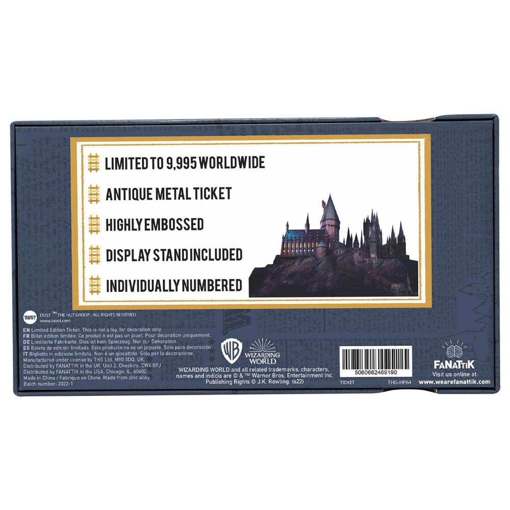 Réplica del billete de tren de Hogwarts de Harry Potter edición limitada