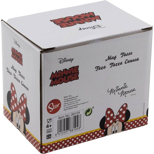 Taza Cerámica 325 Ml En Caja Regalo Minnie So Edgy Bows
