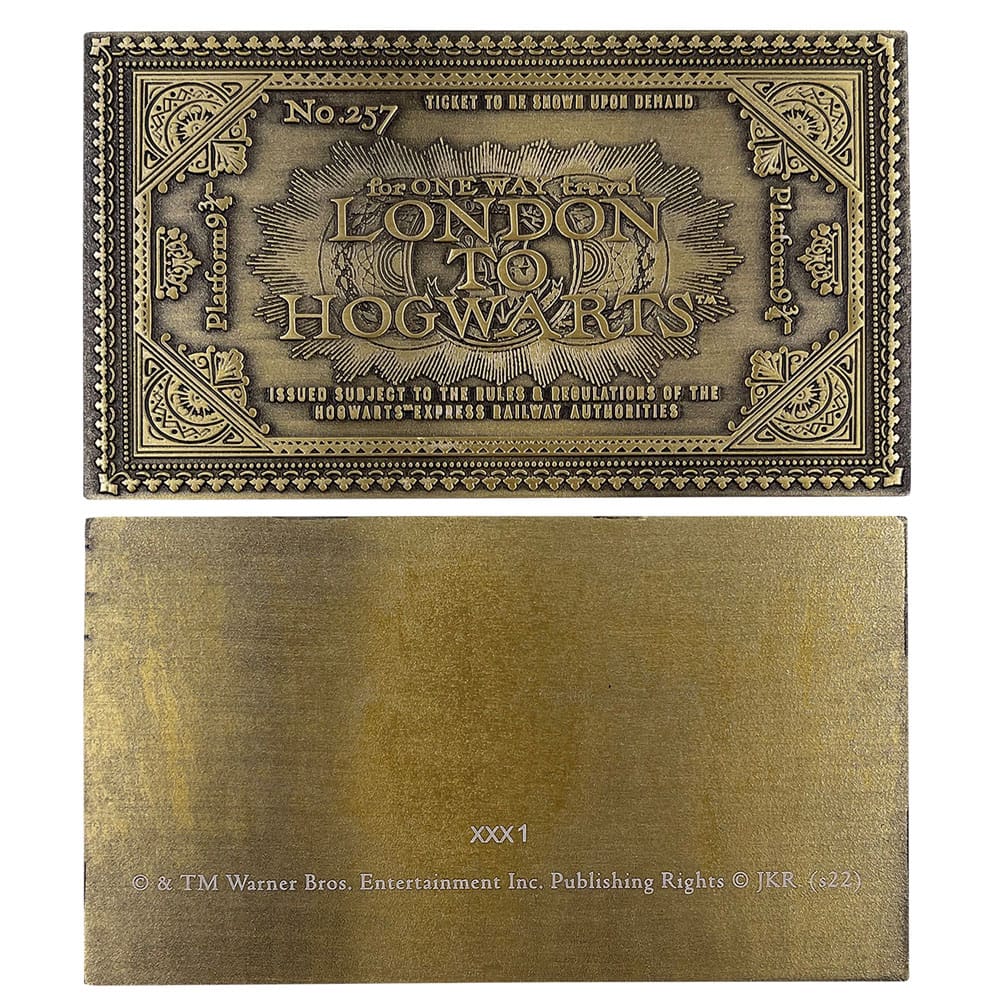 Réplica del billete de tren de Hogwarts de Harry Potter edición limitada