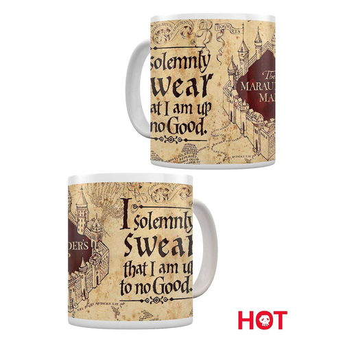 Taza térmica Mapa Merodeador Harry Potter mágica