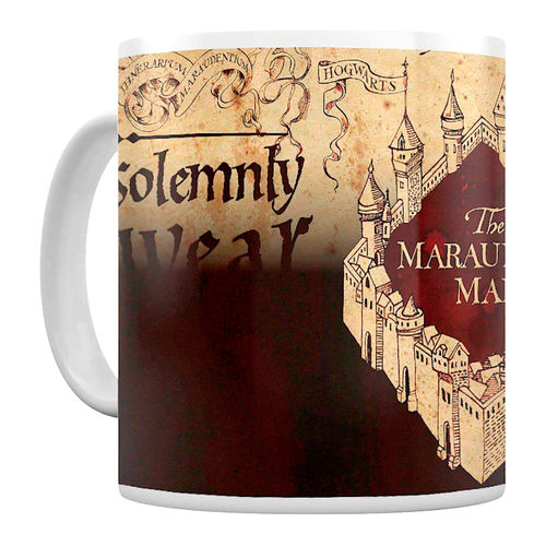 Taza térmica Mapa Merodeador Harry Potter mágica