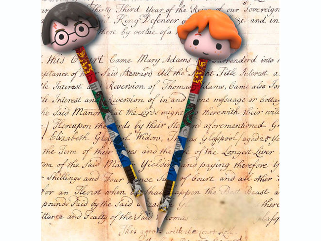 Blister 2 lapices con goma 3D Harry Potter