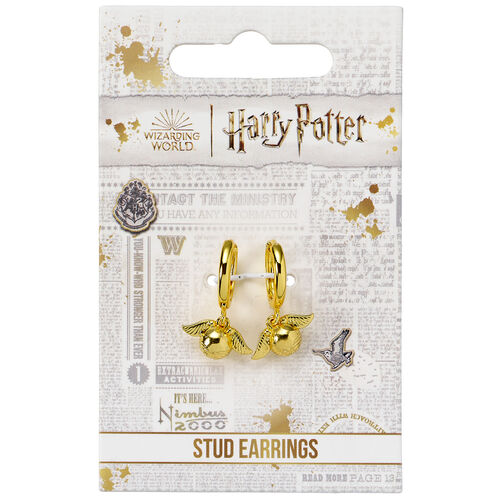 Pendientes Snitch Dorada Harry Potter
