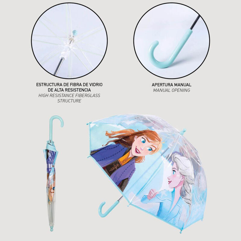 Paraguas manual burbuja Frozen 2 Disney 45cm
