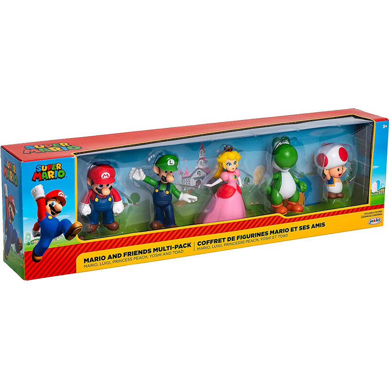 Blister 5 figuras Super Mario Nintendo 6cm