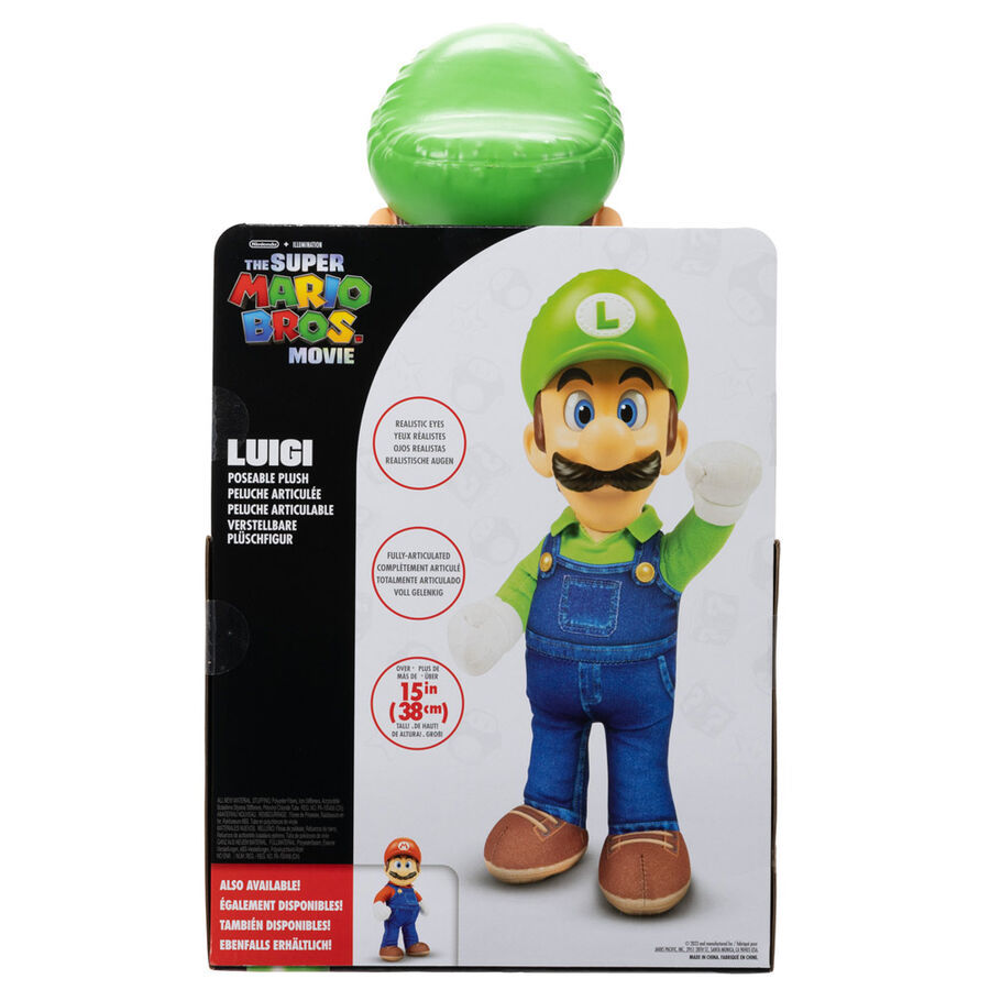 Peluche Luigi Super Mario Bros 30cm