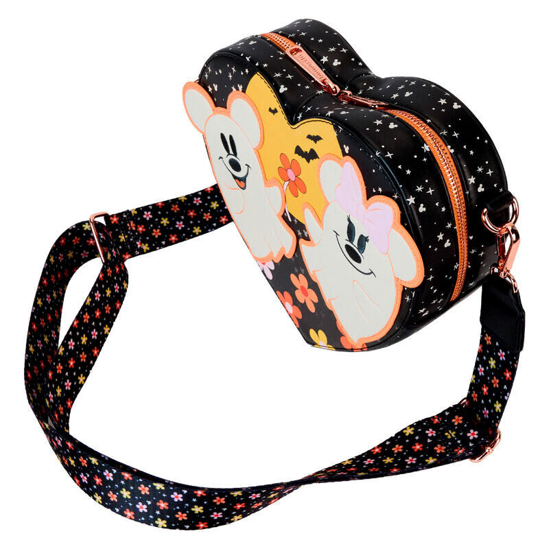 Bolso bandolera Floral Ghost Mickey & Minnie Disney Loungefly