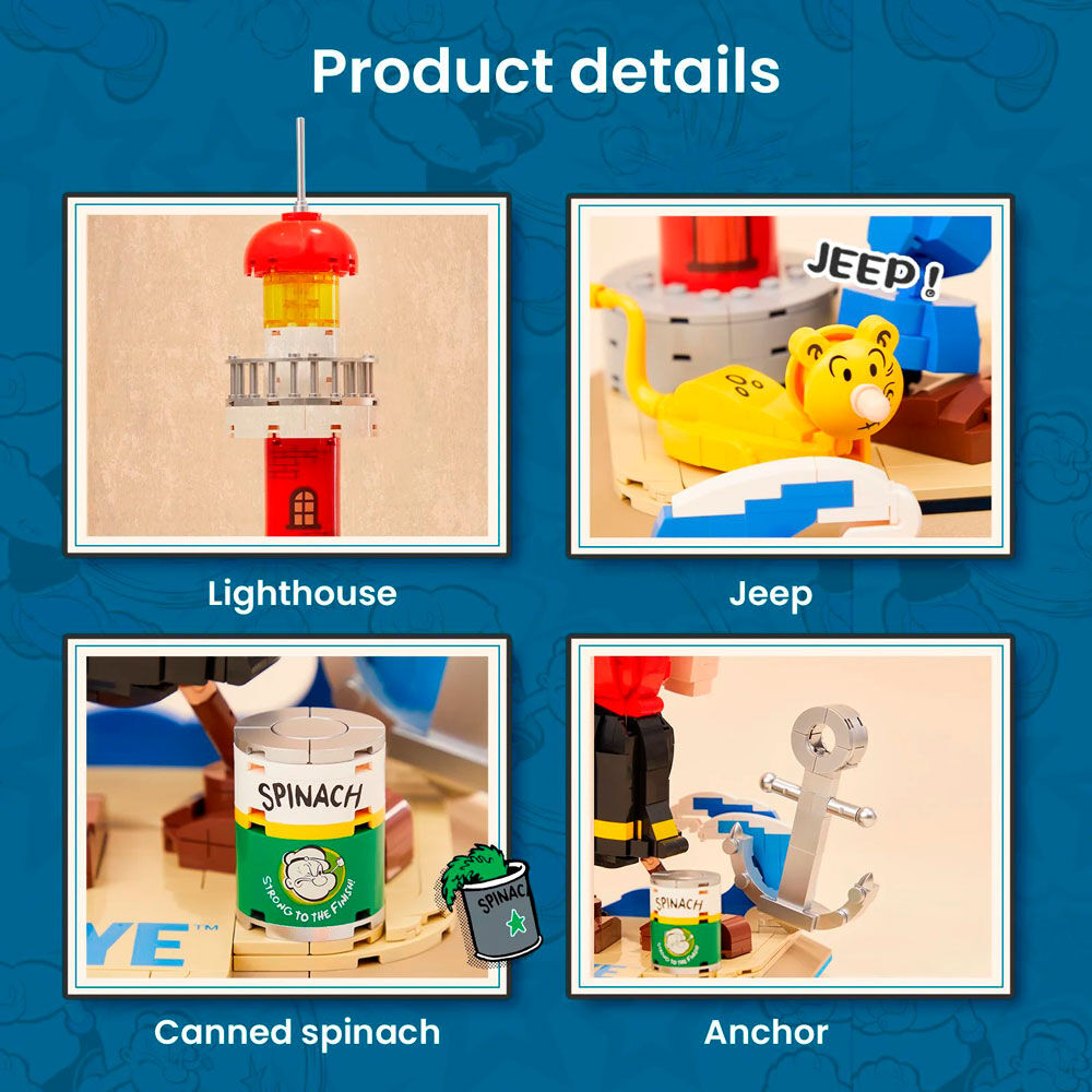 Kit Construccion Popeye & Olivia Popeye 1500pzs