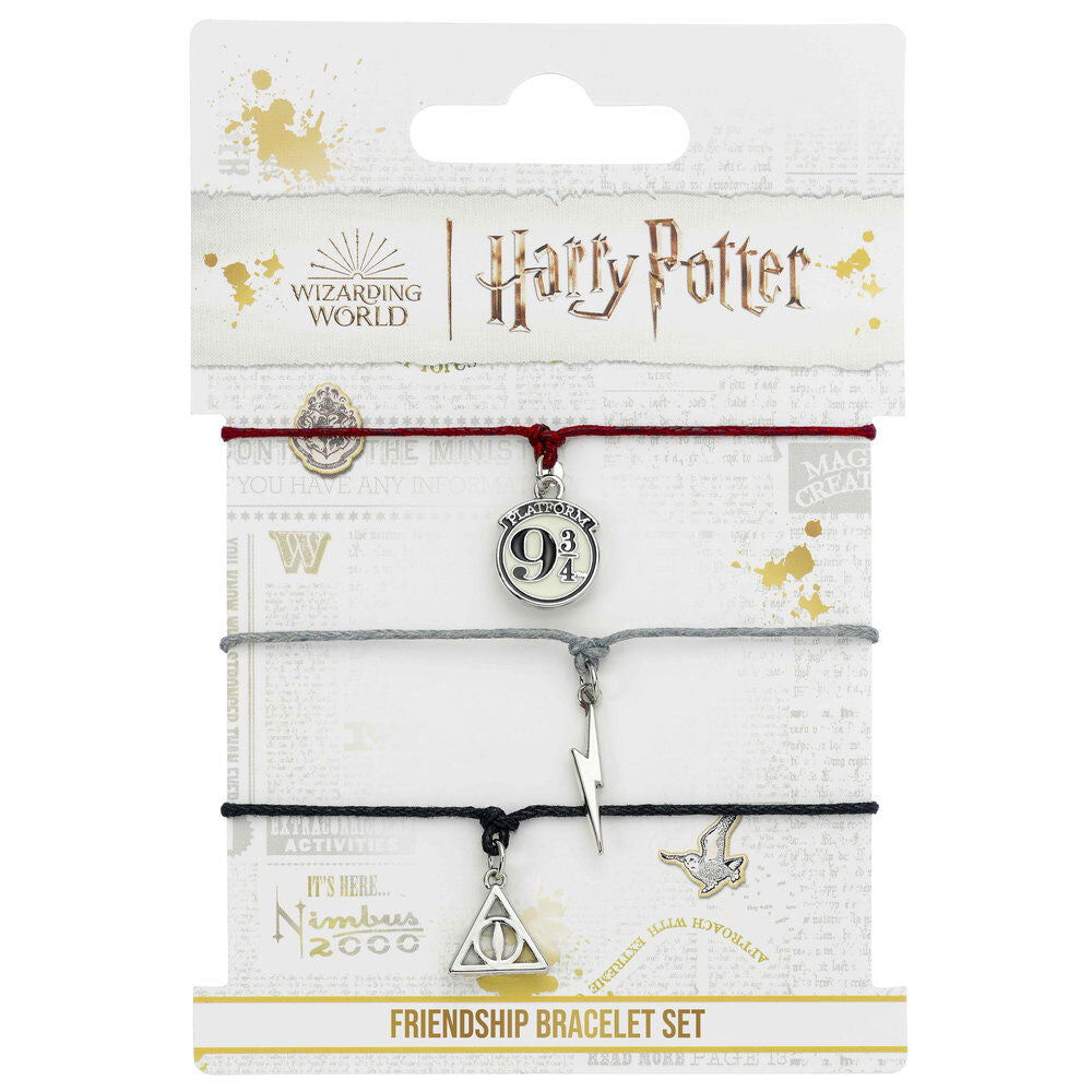 Set 3 pulseras Amistad Reliquias de la Muerte Harry Potter