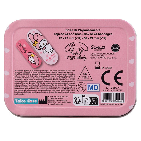 Caja Metal Tiritas My Melody Hello Kitty