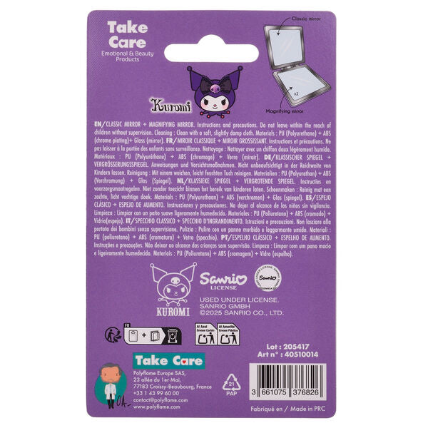 Espejo de Bolsillo Kuromi Hello Kitty