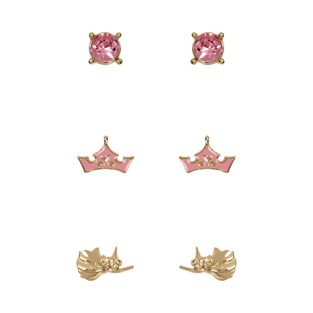 Set 3 Pares de pendientes Princesas Disney