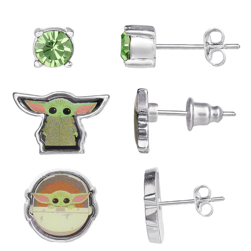 Set 3 Pares de pendientes Baby Yoda Star Wars