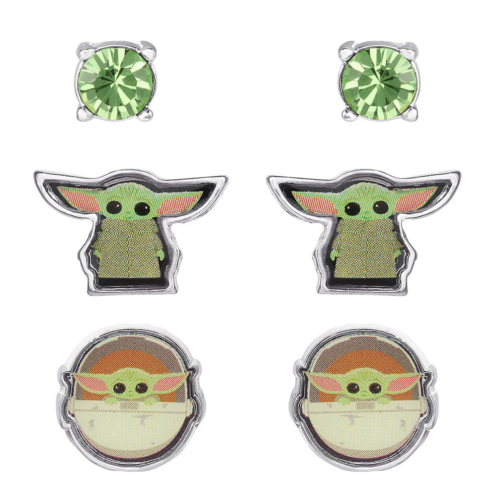 Set 3 Pares de pendientes Baby Yoda Star Wars
