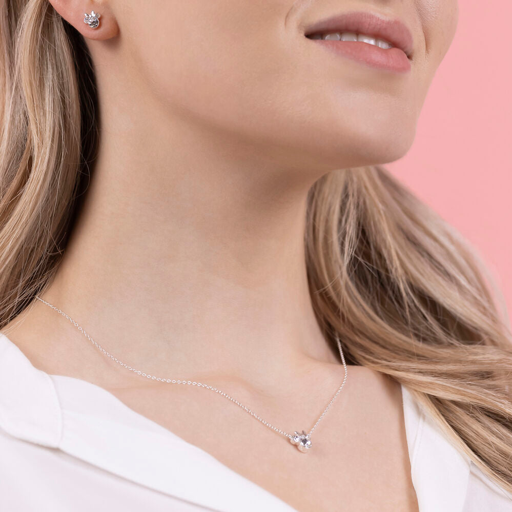 Set Colgante + pendientes Minnie Disney plata