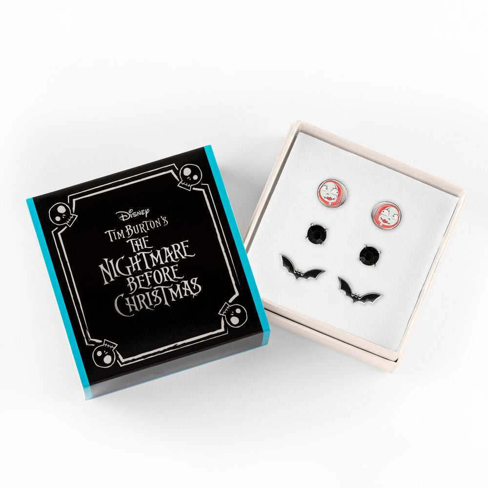 Set 3 Pares de pendientes Pesadilla Antes de Navidad Disney