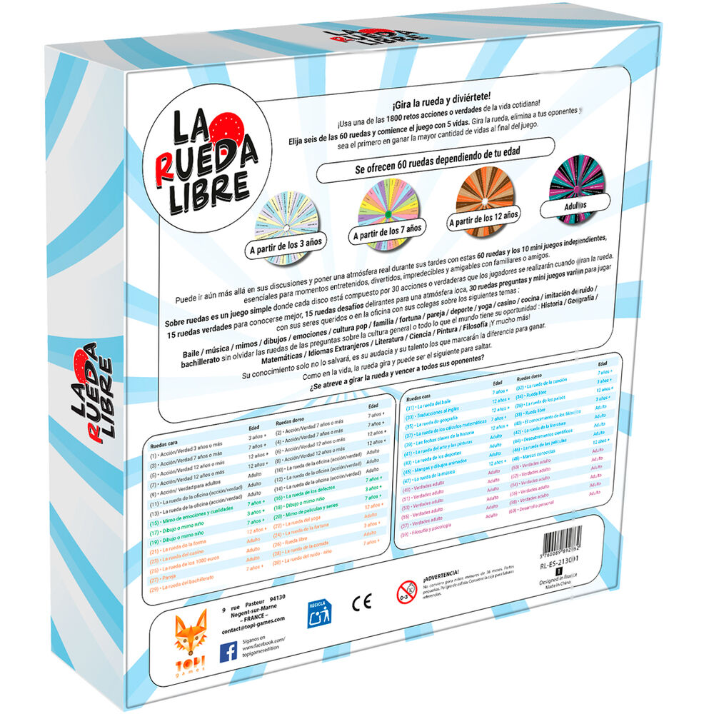 Juego de mesa La Rueda Libre español