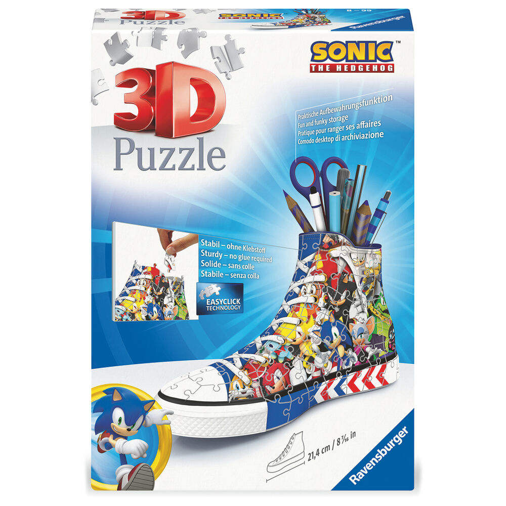 Puzzle 3D Portalapices 3D Zapatilla Sonic the Hedgehog 112pzs