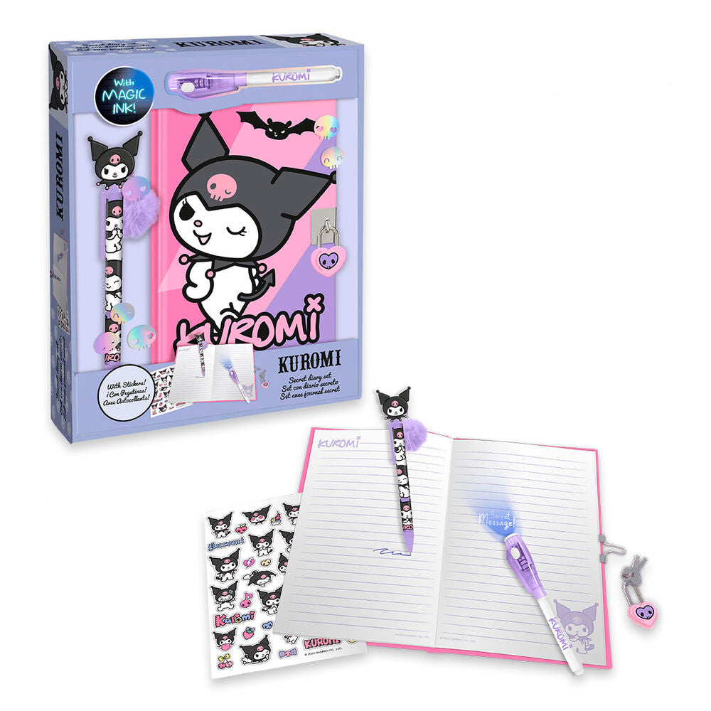 Diario + Boligrafo magico Kuromi Hello Kitty
