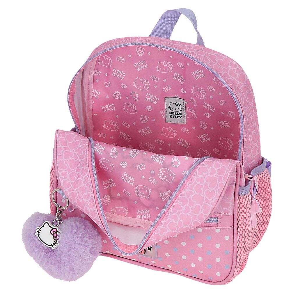 Mochila Hearts & Dots Hello Kitty 25cm adaptable