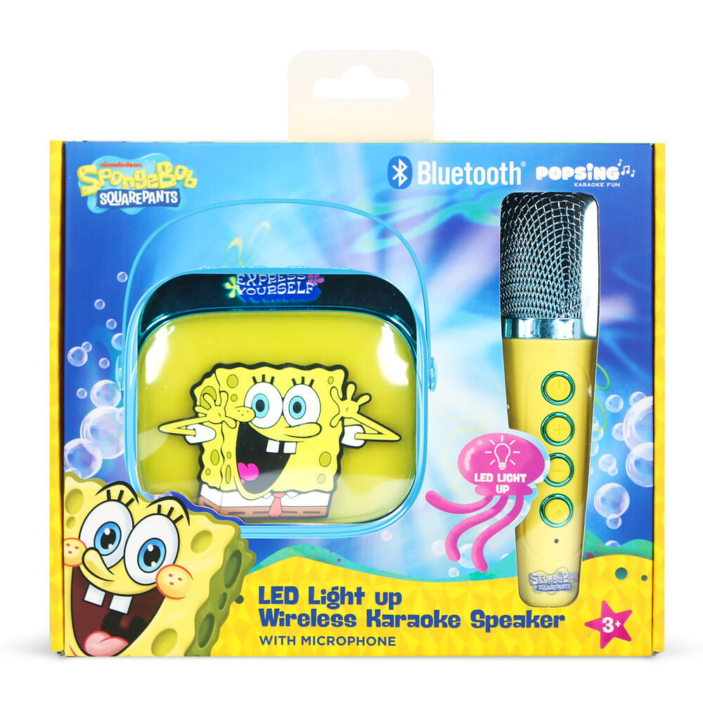 Altavoz y Micro Karaoke LED Bob Esponja