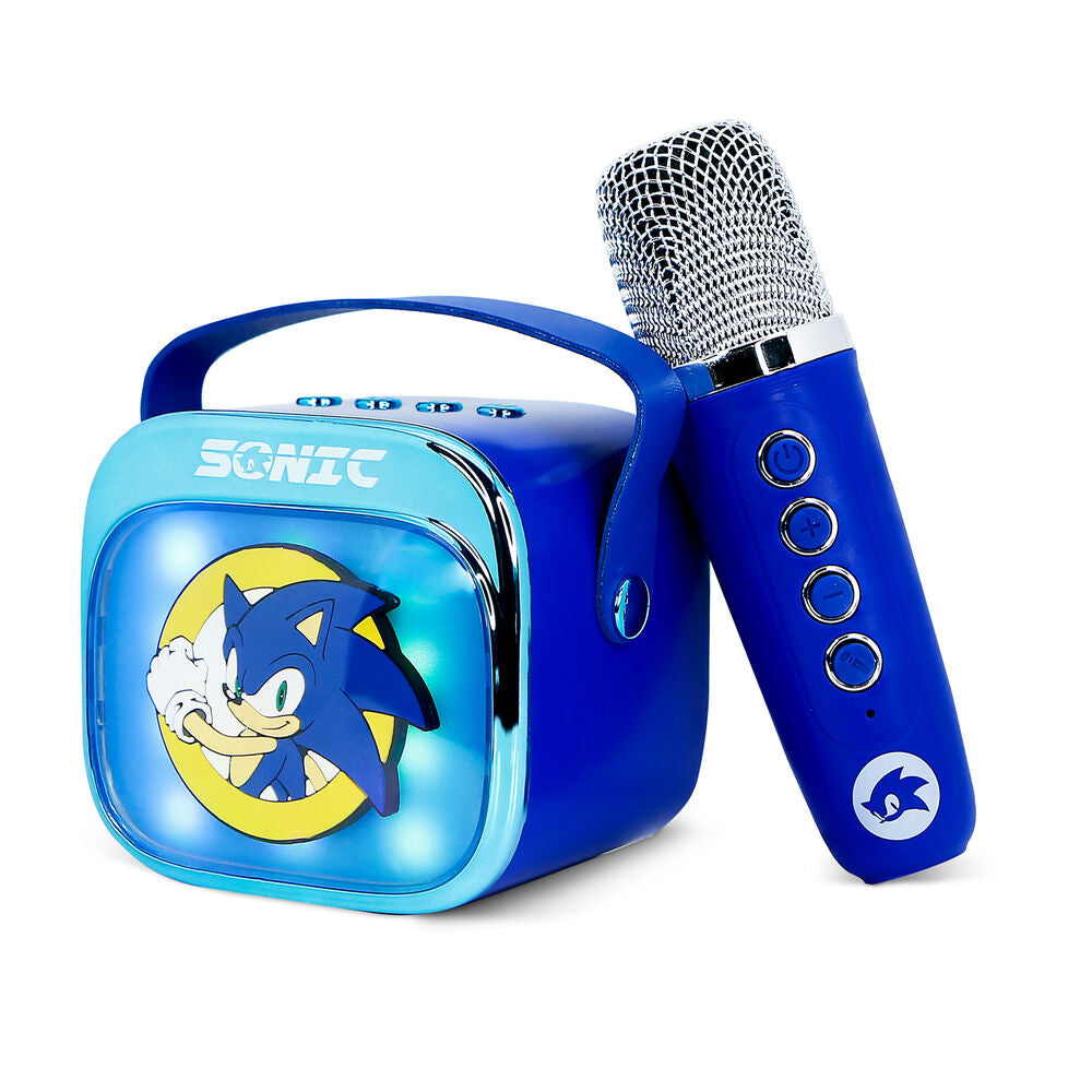 Altavoz y Micro Karaoke LED Sonic The Hedgehog