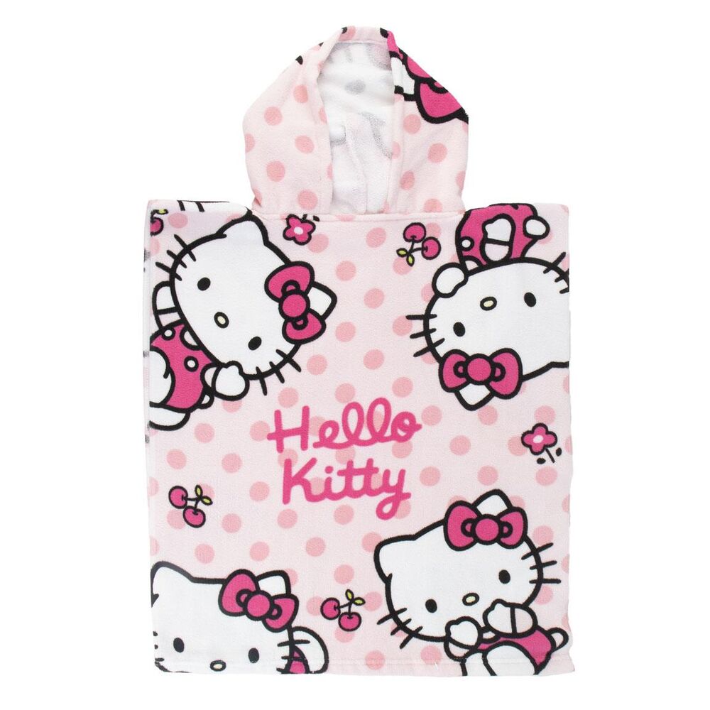 Poncho toalla Hello Kitty microfibra