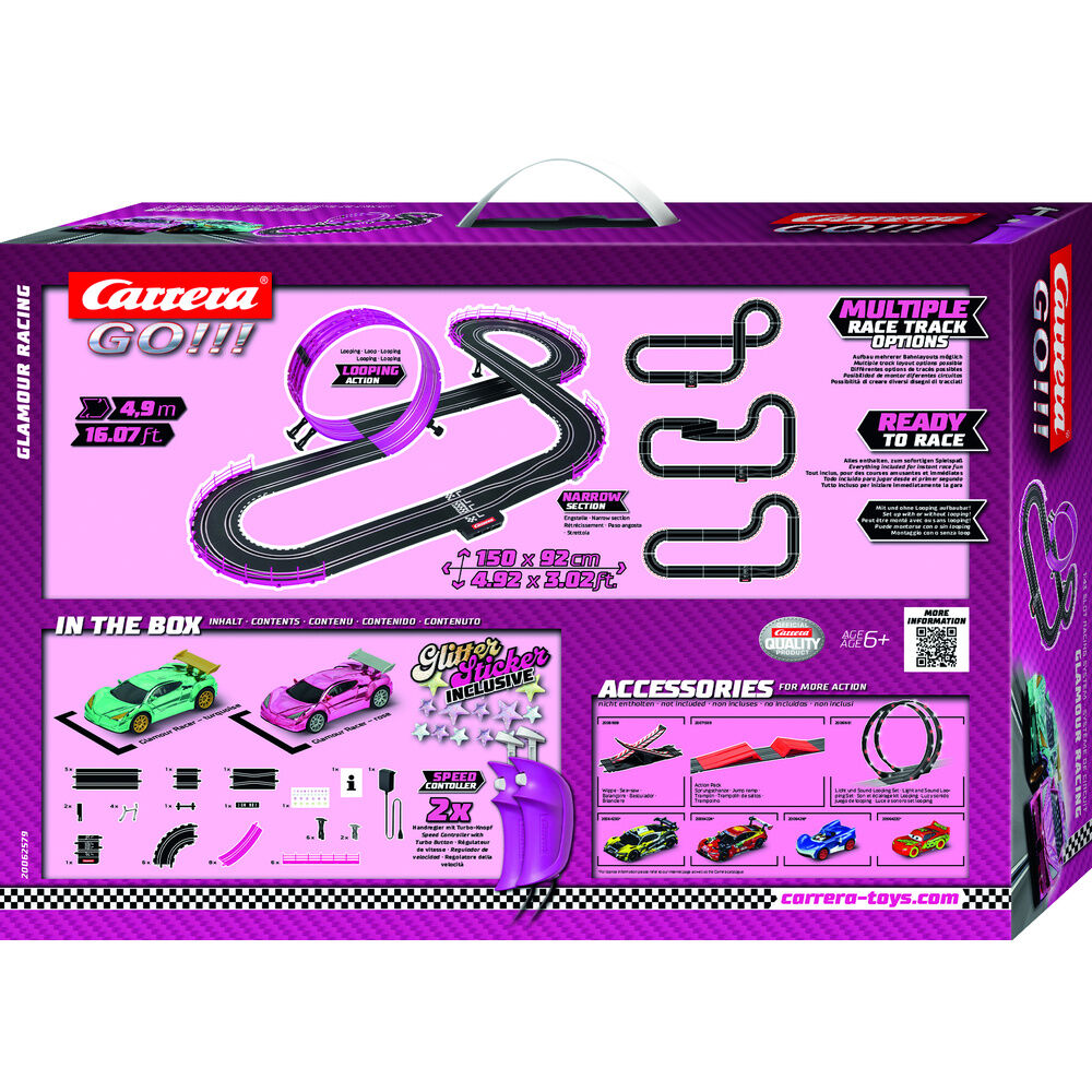 Circuito carreras Glamour Racing Carrera GO!!!