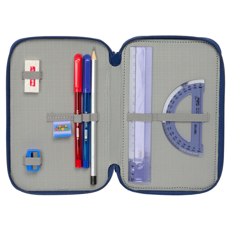 Plumier Mamma Mia Super Mario Bros triple 37pzs