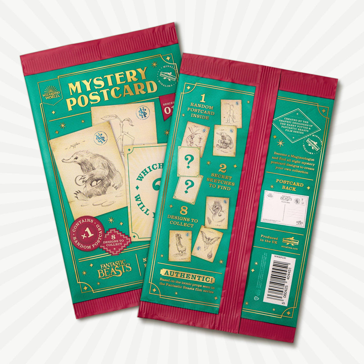 Postales misteriosas - Serie 01 El diario de campo de Newt Scamander. Minalima-Harry Potter