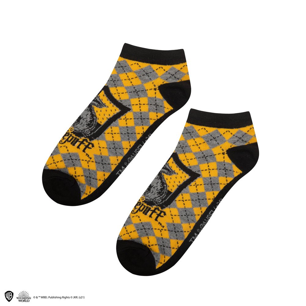 Harry Potter Pack de 3 Pares de calcetines tobilleros Hufflepuff