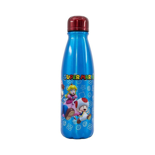 Botella Super Mario Reutilizable Aluminio Infantil 600Ml