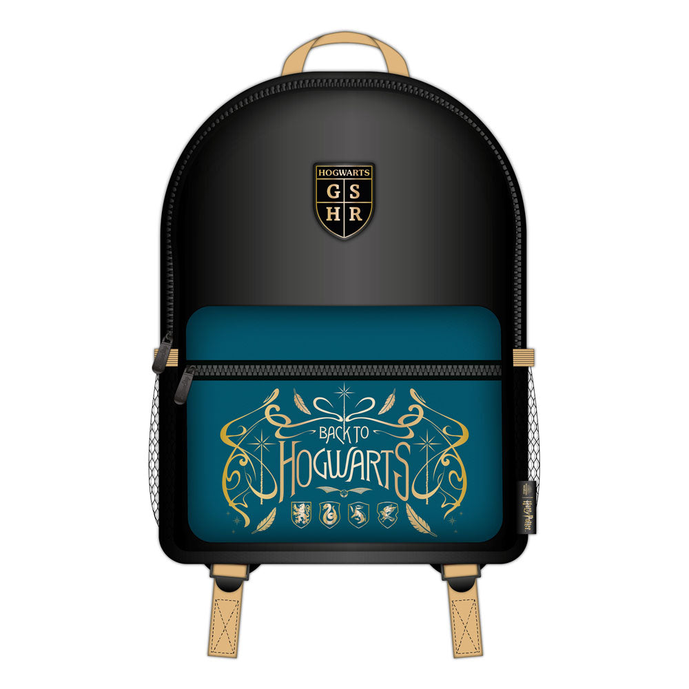Harry Potter Mochila negro y azul Hogwarts