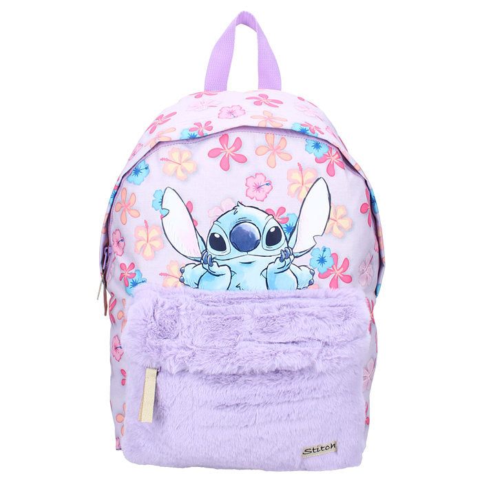 Mochila Infantil Con Bolsillo 36Cm Peluche Stitch Fantasy