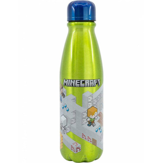 Botella Aluminio Infantil 600 ML MineCraft Isometric