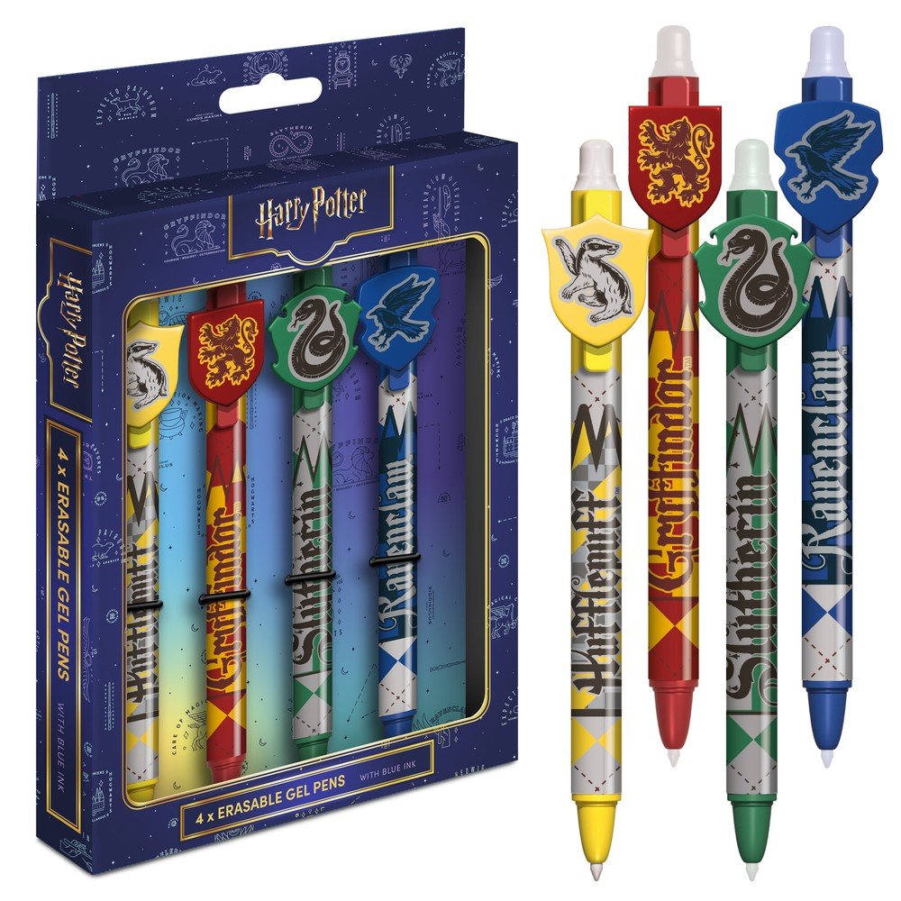 Pack 4 Bolígrafos Gel Borrables Harry Potter