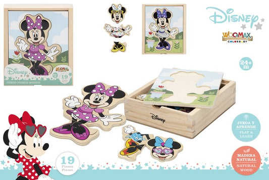 Disney Puzzle Madera Trajes 19 Piezas Woomax Minnie