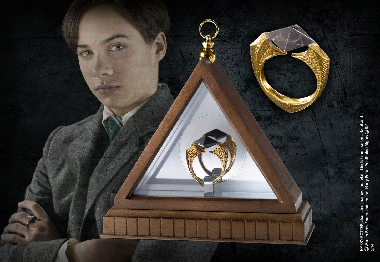 Harry Potter Réplica 11 Anillo Lord Voldemort (bañado en oro)