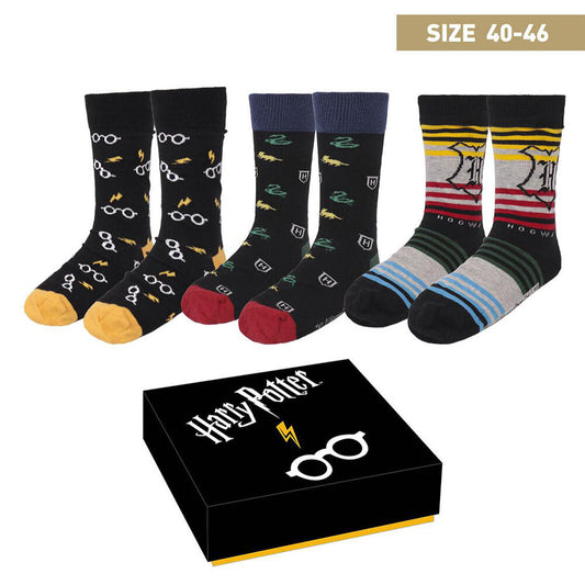 Caja regalo calcetines Harry Potter t. 40-46