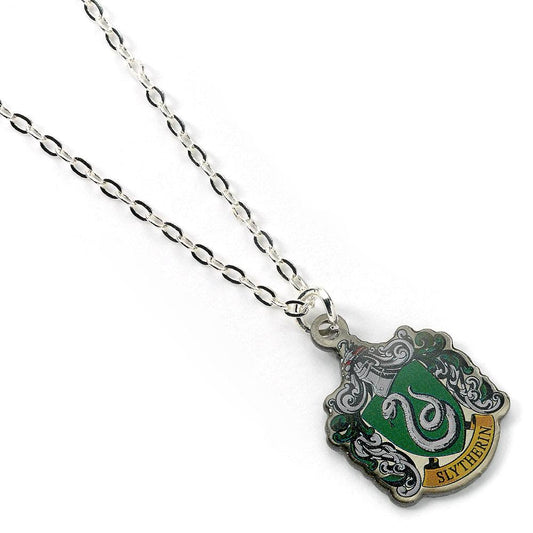 Harry Potter Collar con Colgante Slytherin (bañado en plata)