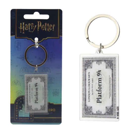 Harry Potter - Llavero Metacrilato Billete Hogwarts