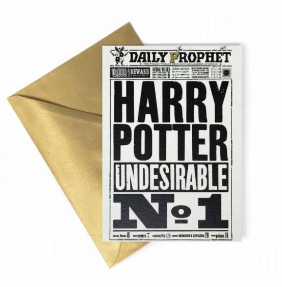 Tarjeta de felicitación - Harry Potter No deseado n.º 1. Minalima-Harry Potter